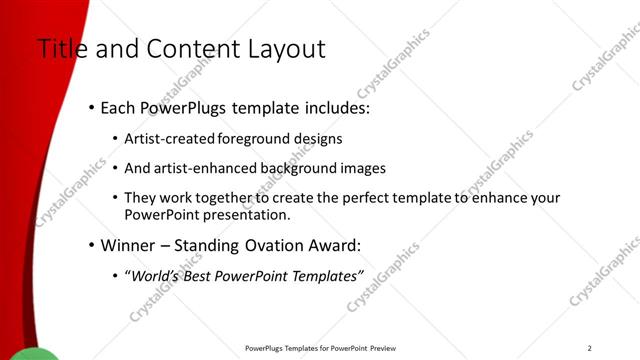 Title and Content presentation slide layout