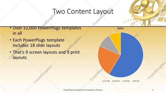Two Content presentation slide layout