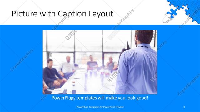 Picture with Caption presentation slide layout