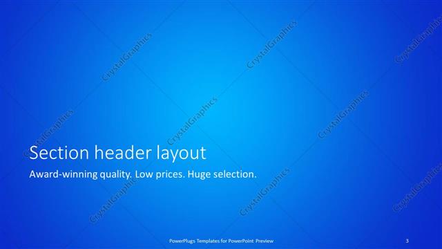 Section Header presentation slide layout