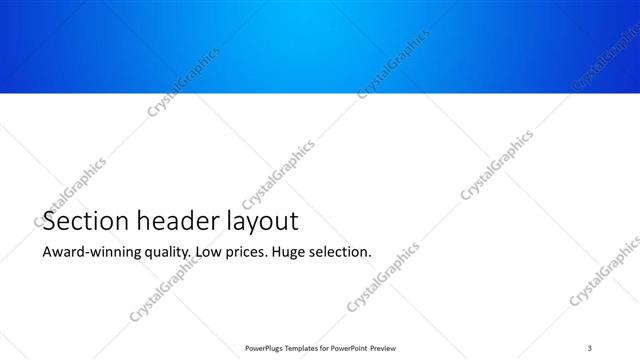 Section Header presentation slide layout