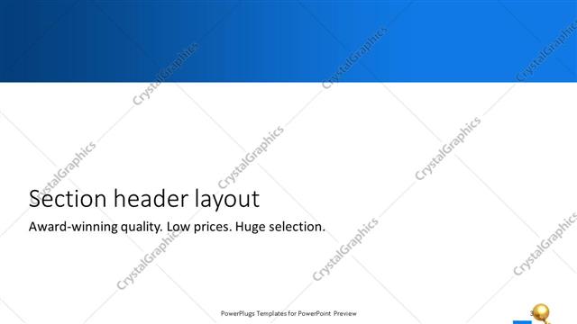 Section Header presentation slide layout