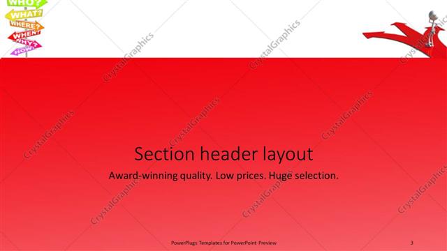 Section Header presentation slide layout