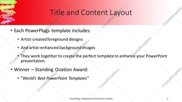 Title and Content presentation slide layout