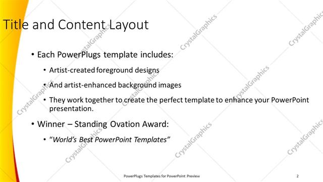 Title and Content presentation slide layout