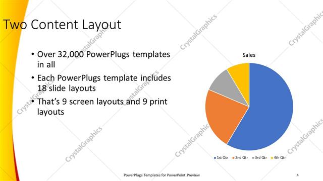 Two Content presentation slide layout