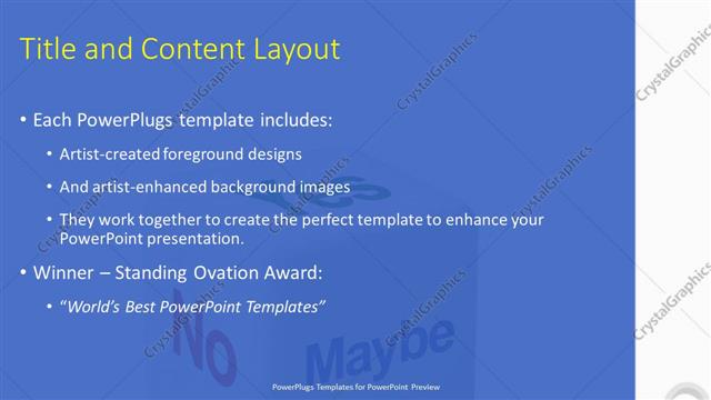 Title and Content presentation slide layout