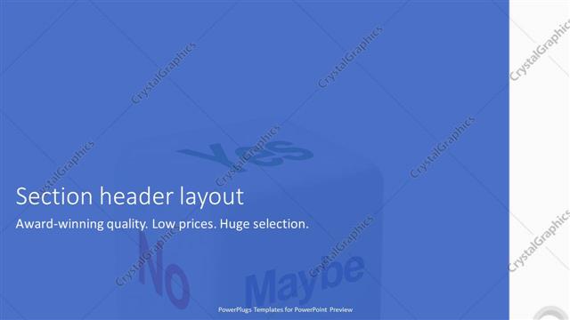 Section Header presentation slide layout