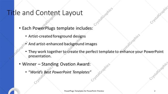 Title and Content presentation slide layout