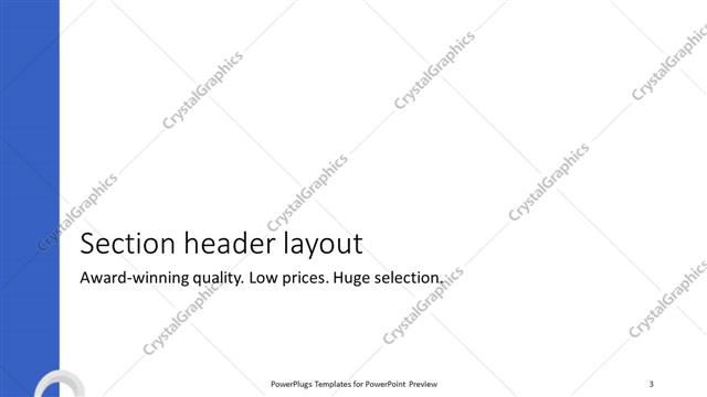 Section Header presentation slide layout