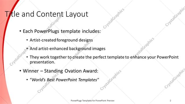 Title and Content presentation slide layout
