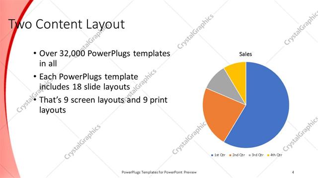 Two Content presentation slide layout