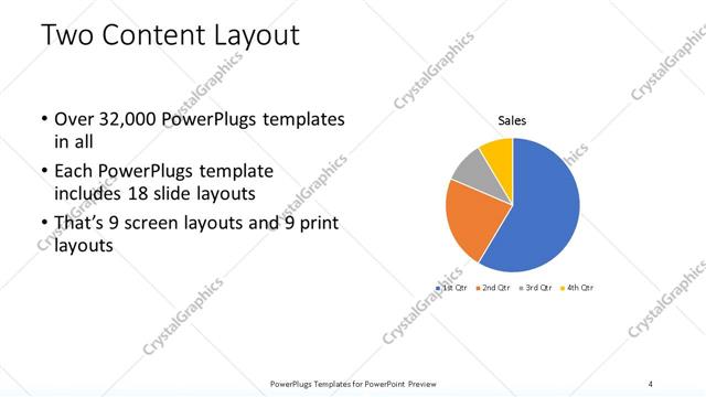 Two Content presentation slide layout