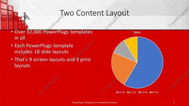 Two Content presentation slide layout