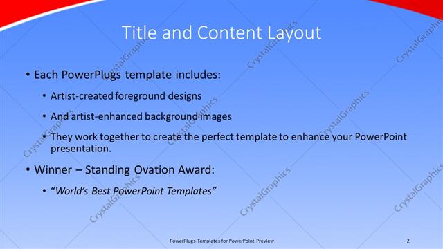Title and Content presentation slide layout