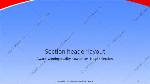 Section Header presentation slide layout
