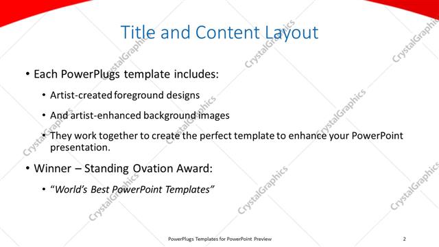 Title and Content presentation slide layout