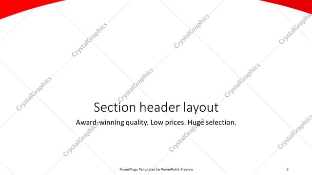 Section Header presentation slide layout