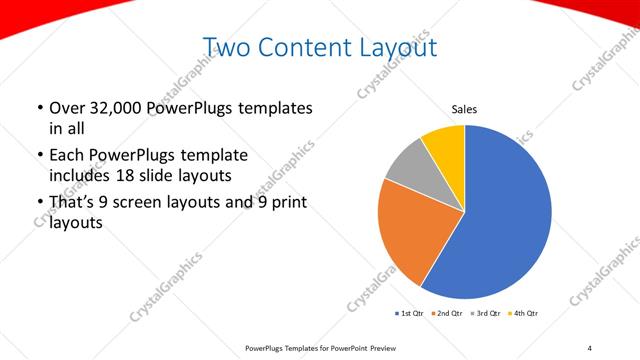 Two Content presentation slide layout