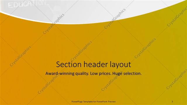 Section Header presentation slide layout