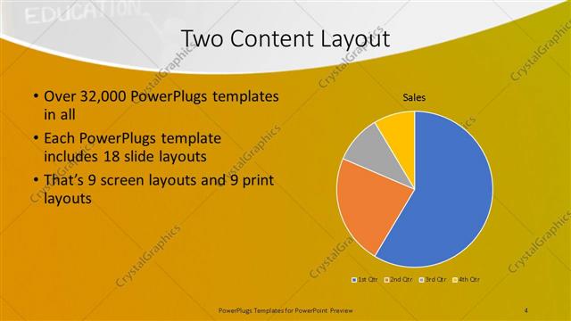 Two Content presentation slide layout