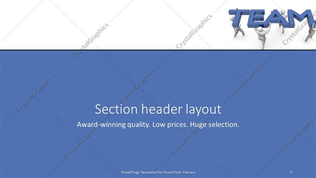 Section Header presentation slide layout