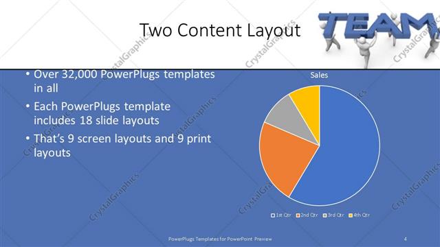 Two Content presentation slide layout