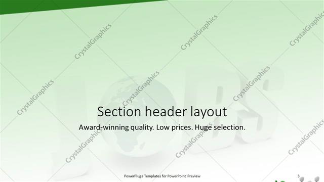 Section Header presentation slide layout