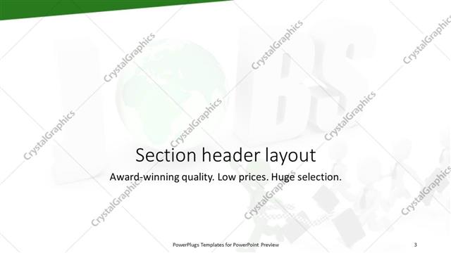 Section Header presentation slide layout
