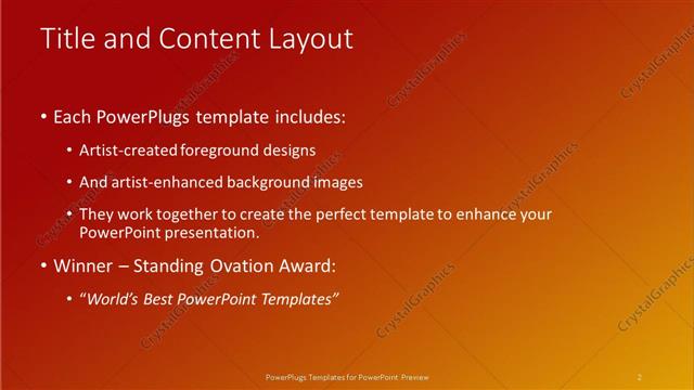 Title and Content presentation slide layout