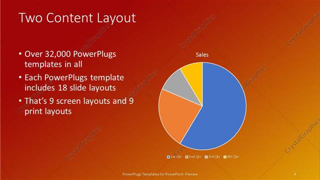Two Content presentation slide layout