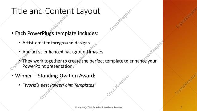 Title and Content presentation slide layout