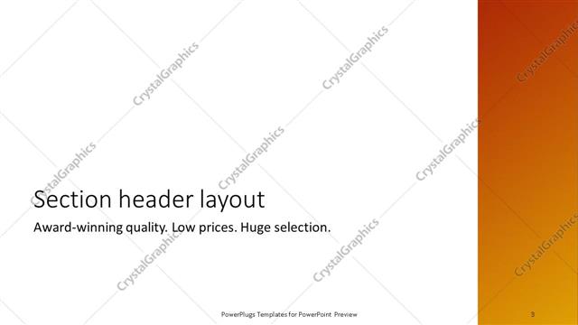 Section Header presentation slide layout