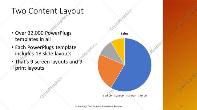 Two Content presentation slide layout