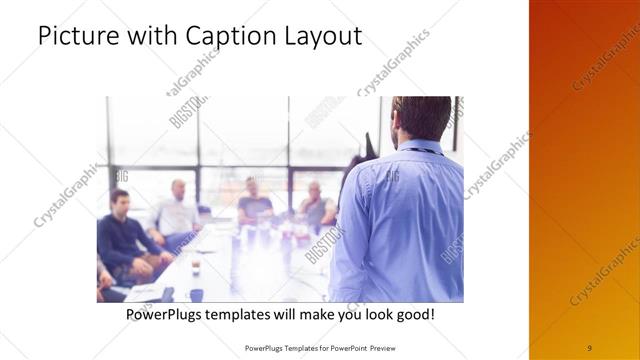 Picture with Caption presentation slide layout