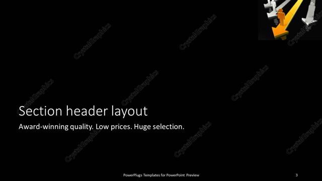 Section Header presentation slide layout
