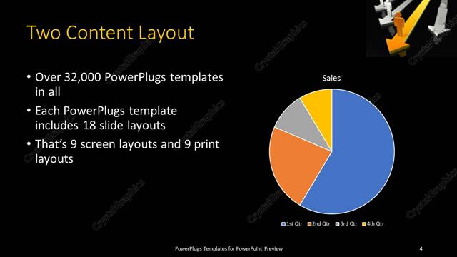 Two Content presentation slide layout