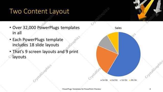 Two Content presentation slide layout