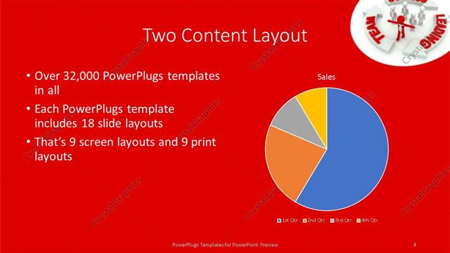 Two Content presentation slide layout
