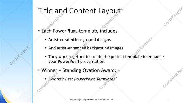 Title and Content presentation slide layout