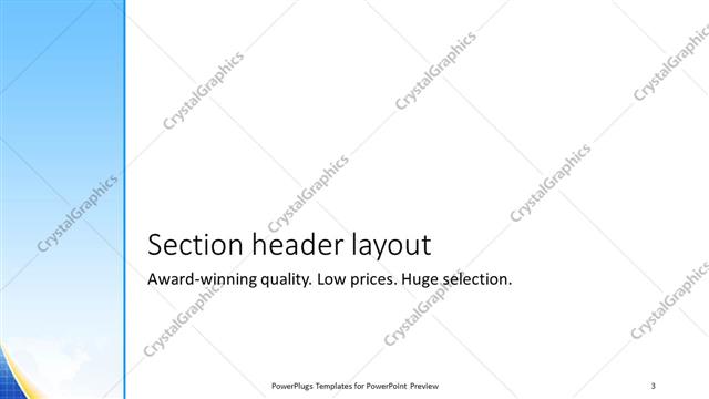 Section Header presentation slide layout