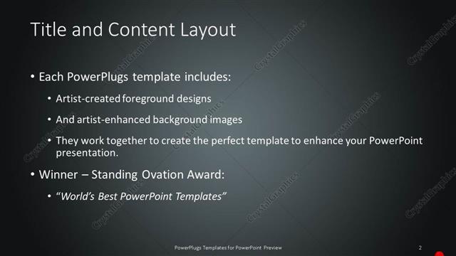 Title and Content presentation slide layout