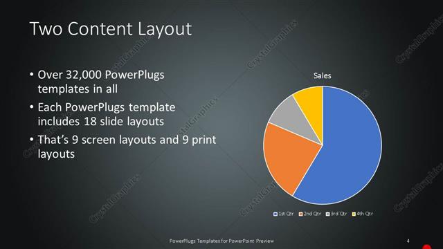 Two Content presentation slide layout