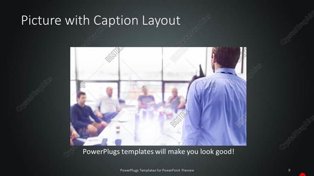 Picture with Caption presentation slide layout