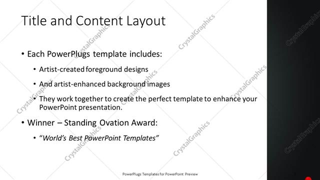 Title and Content presentation slide layout
