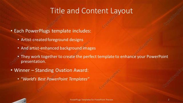 Title and Content presentation slide layout