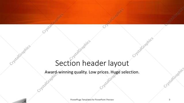 Section Header presentation slide layout