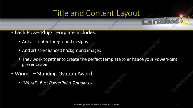 Title and Content presentation slide layout