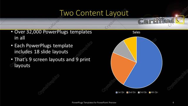 Two Content presentation slide layout