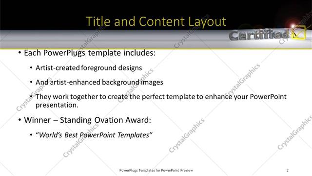 Title and Content presentation slide layout